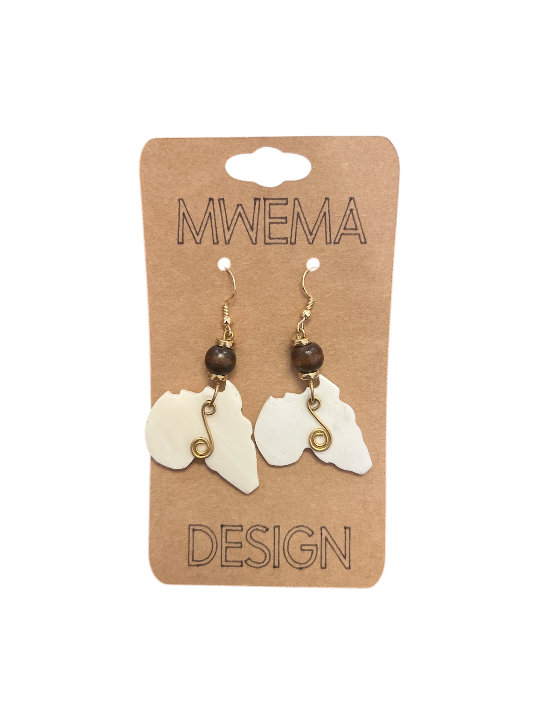 African Wood Accented Earrings – Handcrafted Natural Style