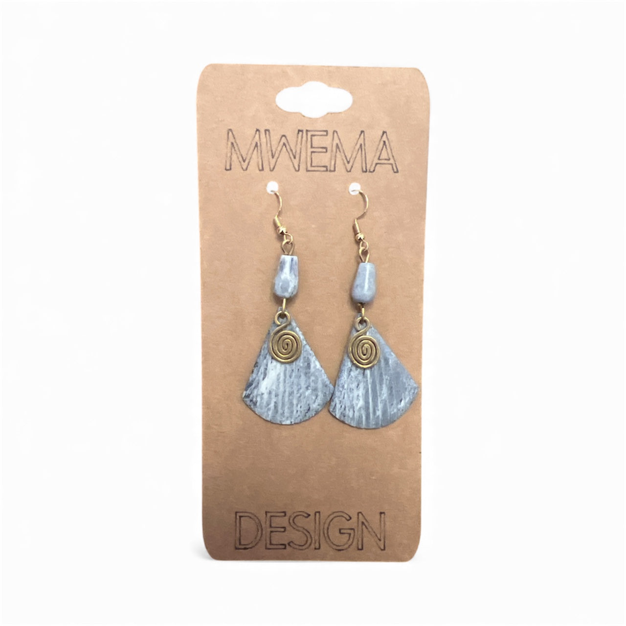 Lake Mist Marbleized Earrings – Marbled Lightweight Drops