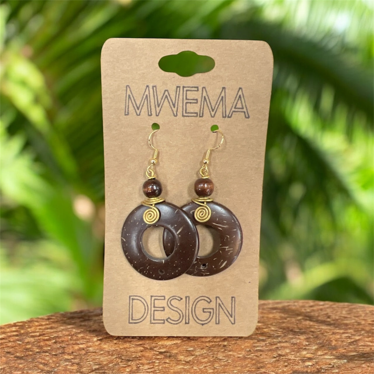 Handcrafted Coconut Earrings – Natural Coconut Shell