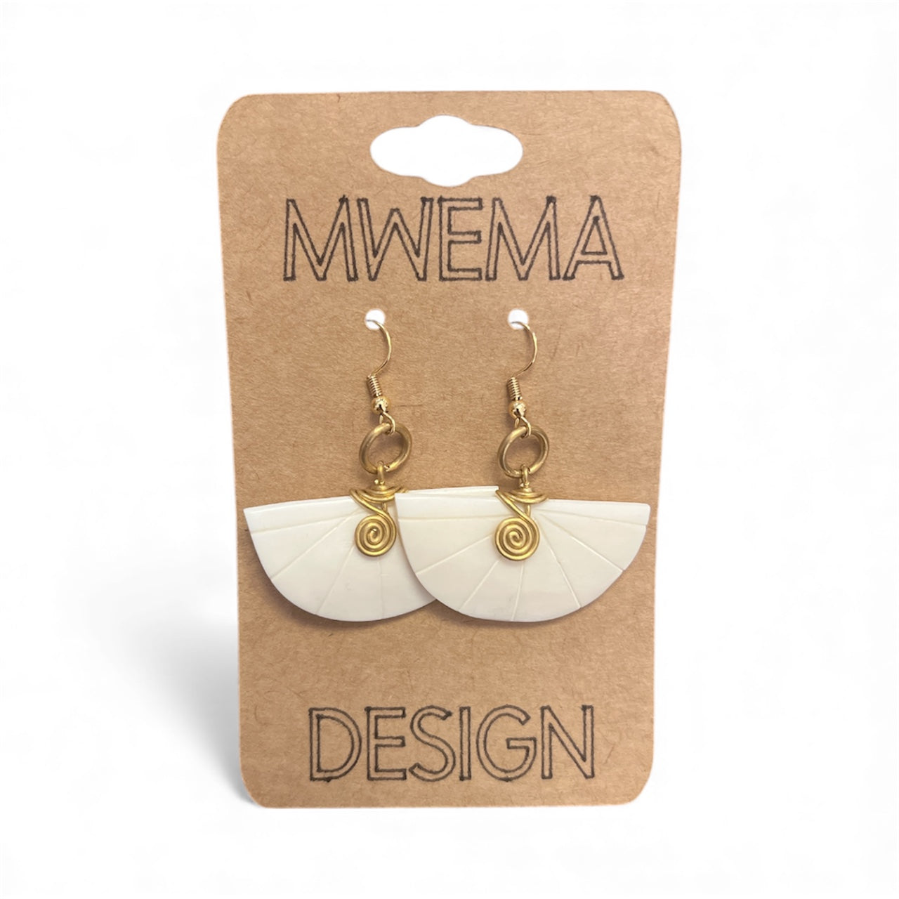 Half-Circle Palm Earring – Handcrafted Geometrical