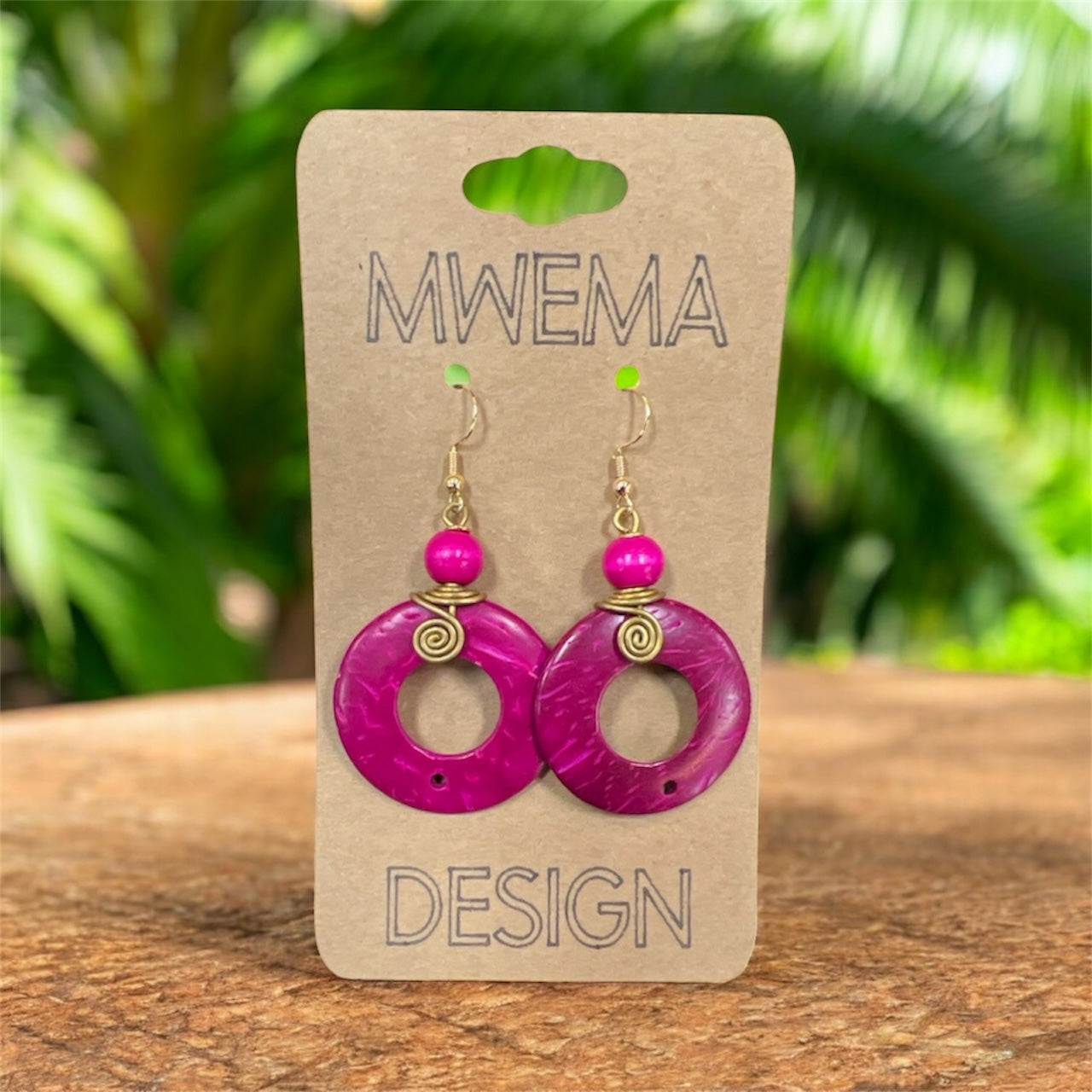 Handcrafted Coconut Earrings – Natural Coconut Shell