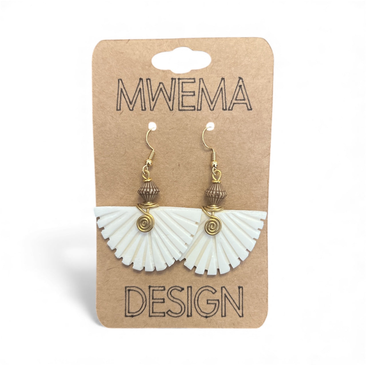 African Fan Palm Earrings – Handcrafted Nature-Inspired