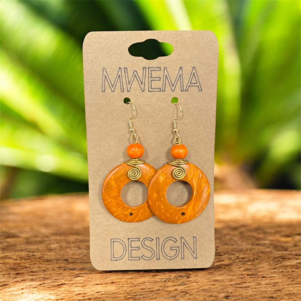 Handcrafted Coconut Earrings – Natural Coconut Shell