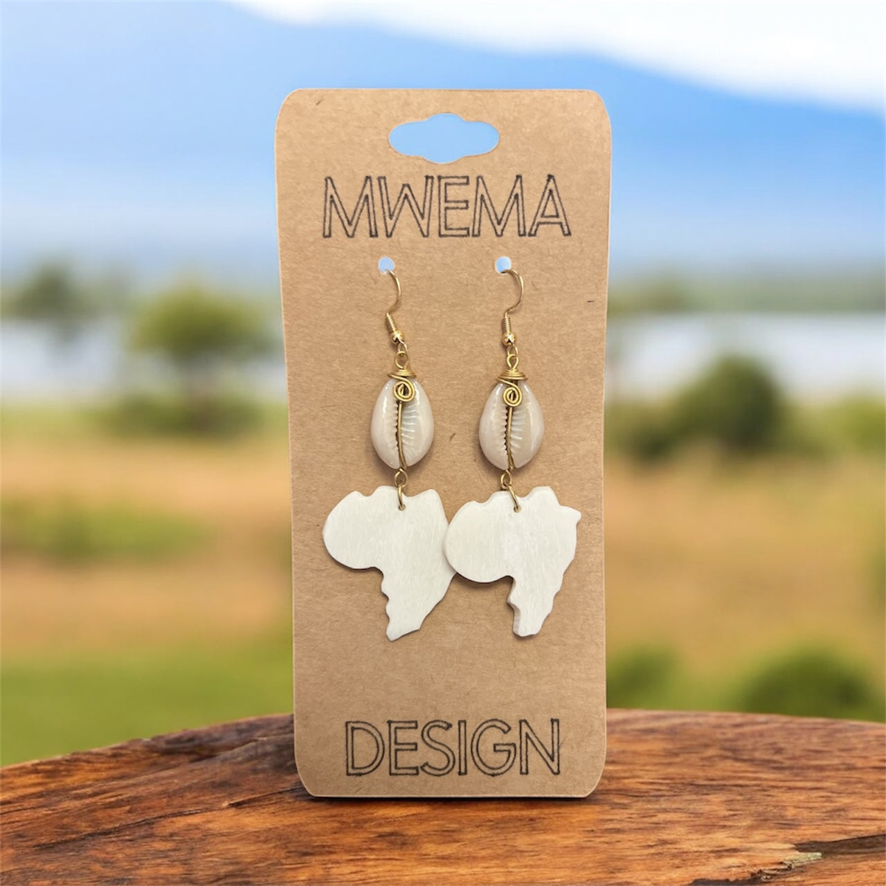Africa with Shell Earrings – Natural Handmade Jewelry